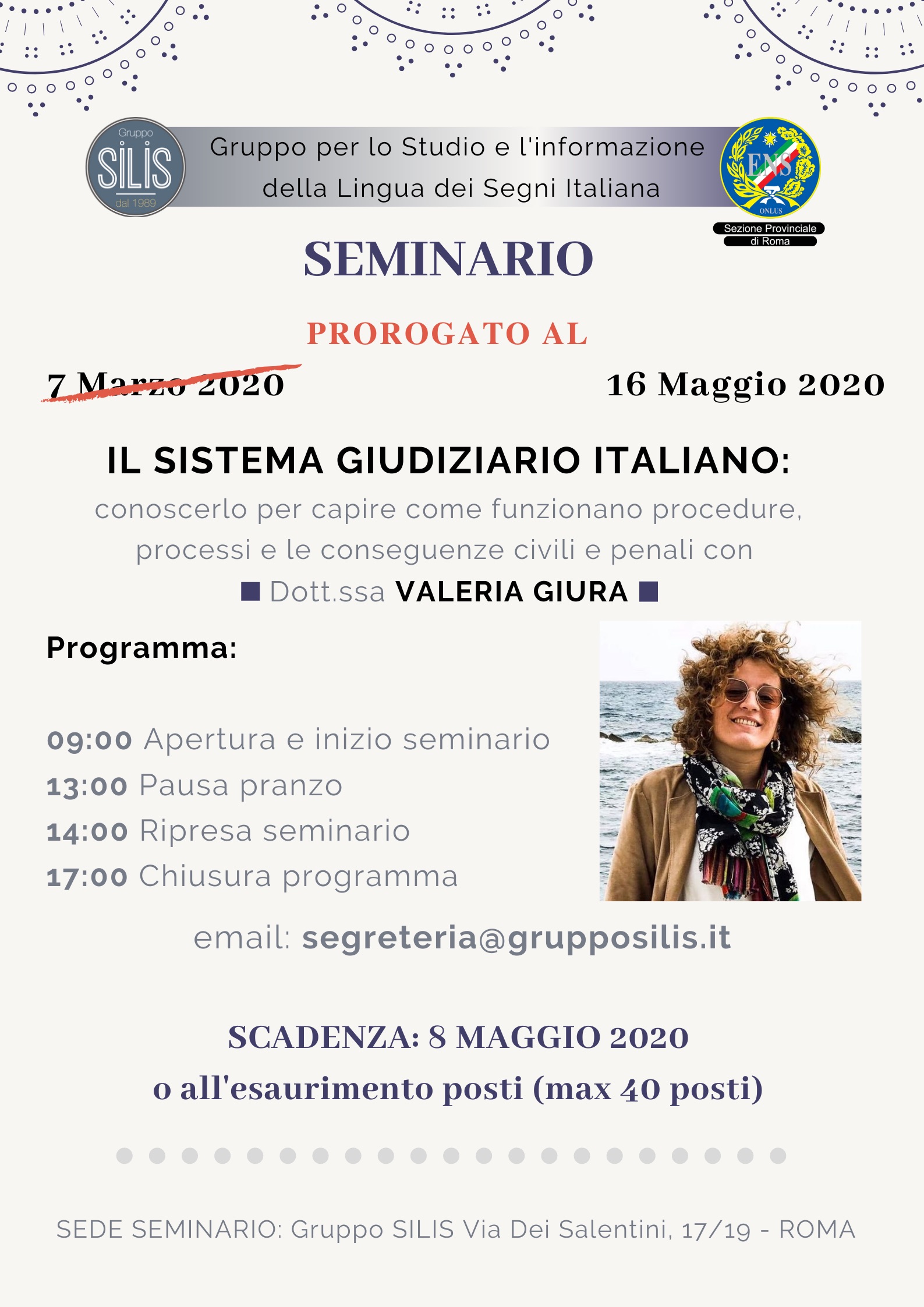 Seminario - Il Sistema Giudiziario Italiano - 16 maggio 2020